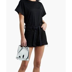 IRO Nannie Belted Bouclé-tweed Shorts Black Size 34 or XS